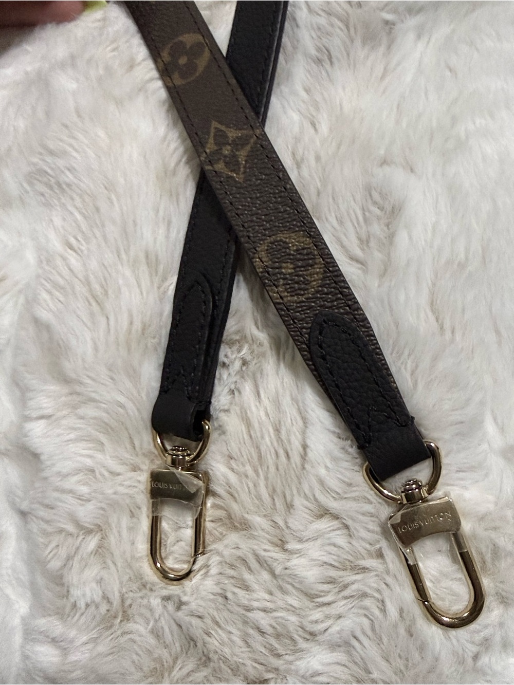 Louis Vuitton Brown Monogram Leather Strap - Detachable Shoulder Strap
